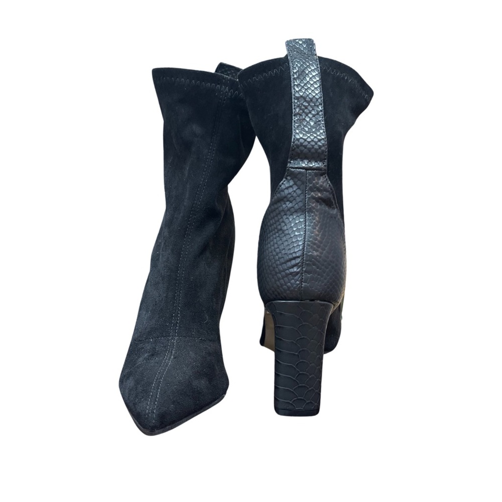 Faux Suede Slouchy Bootie Heel